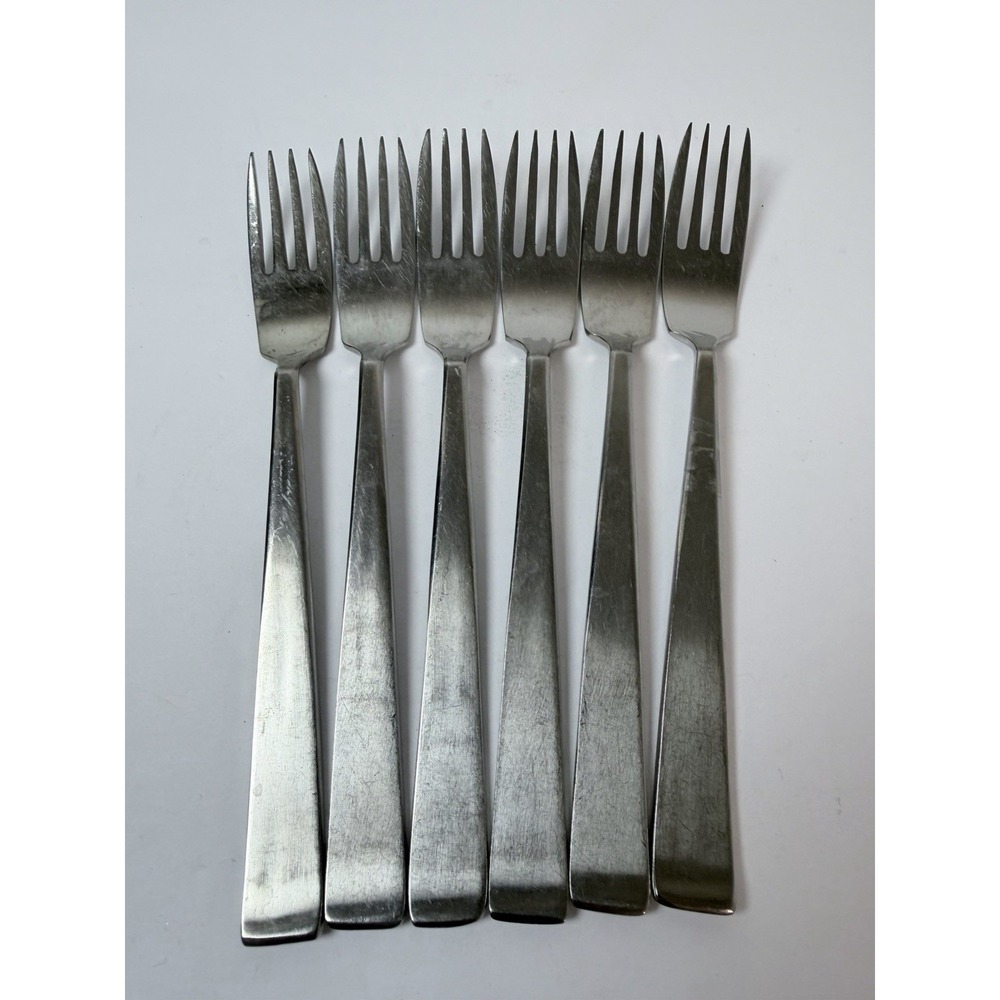Sola Holland 6 Dinner‎ Fork Set CORA MCM Stainless Steel Flatware